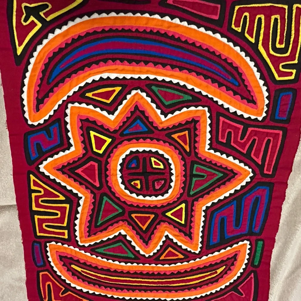 Vintage Kuna Mola Handsewn Reverse Applique Fabric Art